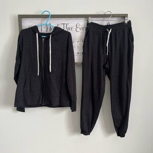 Black Hoodie and Jogger Set
